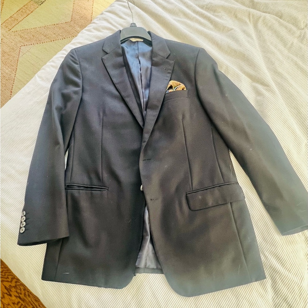 Samuelsohn Navy Blue Sport Coat w/notch lapels